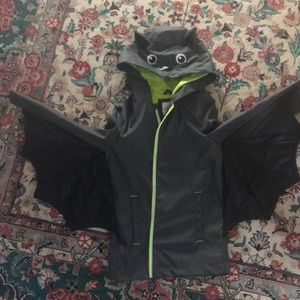 Cat and Jack Bat Raincoat Size 5T